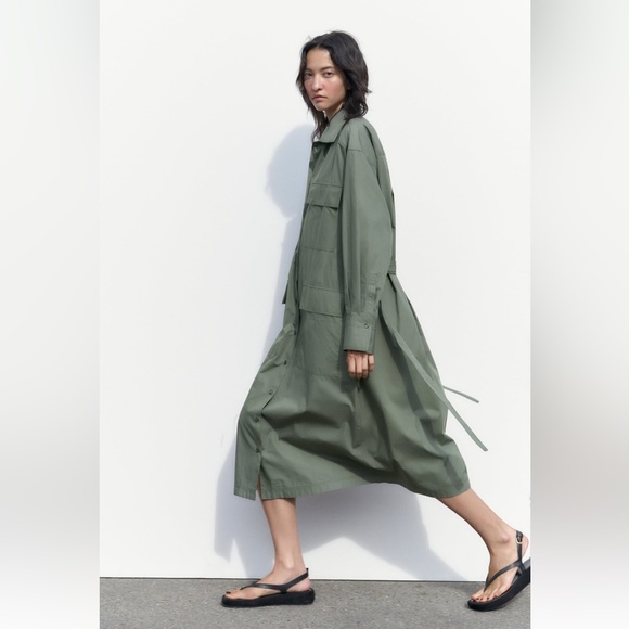 ✨SALE✨ ZARA MULTI-POSITIONAL SHIRTDRESS ✨SALE✨ - Picture 6 of 16